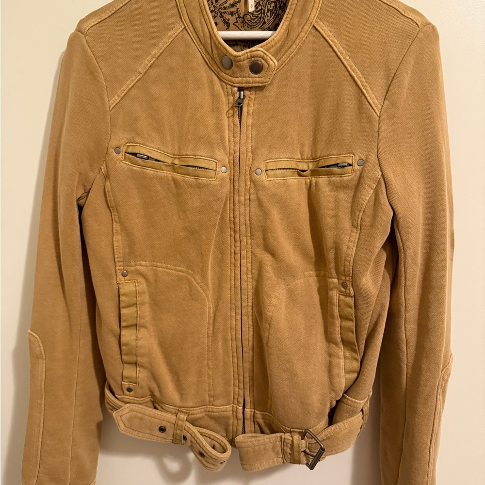 Free People Tan Women’s Bomber Jacket